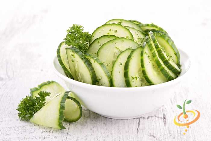 Everbearing cucumber seeds from SeedsNow shown in a close-up image, ready for planting in a garden or greenhouse.