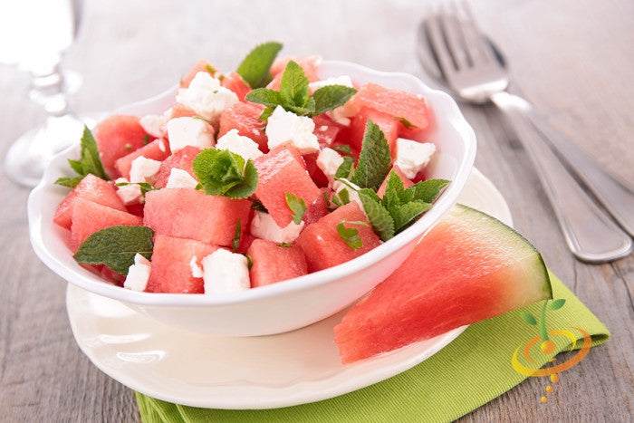 Crimson Sweet watermelon seeds from SeedsNow, showing vibrant green seed packets with detailed watermelon illustrations.