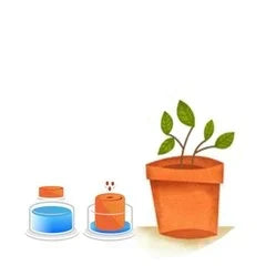 Illustration of Mega Seed Bank showing seed storage vault and seed varieties for survival gardening.
