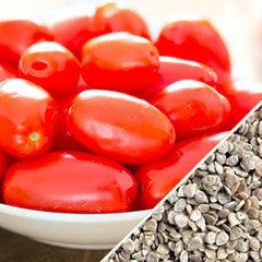 Tomato Roma seeds | Roma seedsClose-up of ripe Roma tomatoes with seeds for planting on a white surface